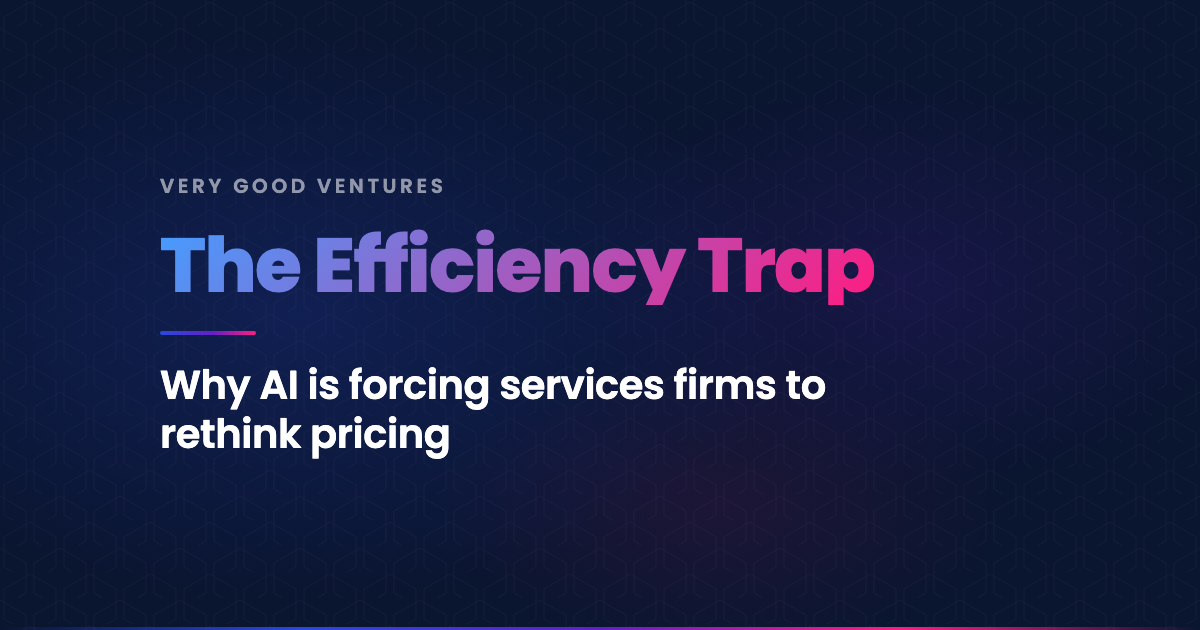 Why AI efficiency shrinks the invoice under hourly billing, and what changes when a services firm prices the deliverable instead
