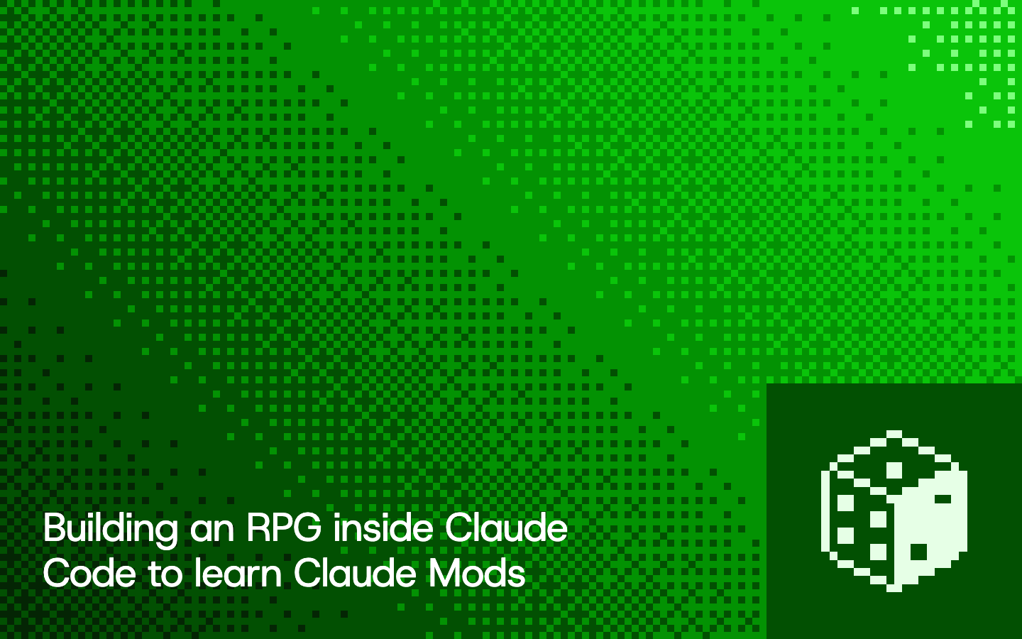 Building an RPG inside Claude Code to learn Claude Mods, pixel illustration cover