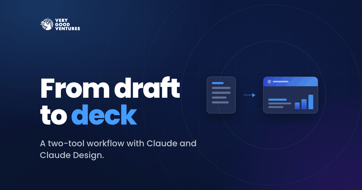 Claude Design workflow for building on-brand presentation decks from a markdown outline