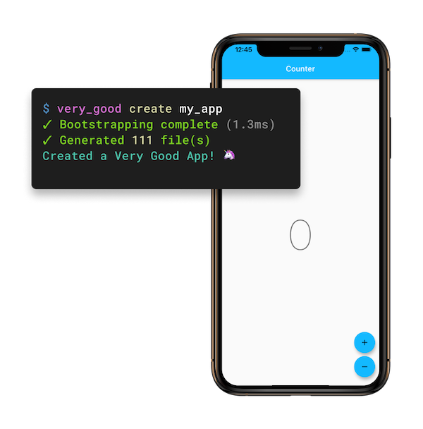Counter app generated from Very Good CLI