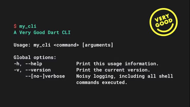 Generate a Dart command-line application with Very Good CLI