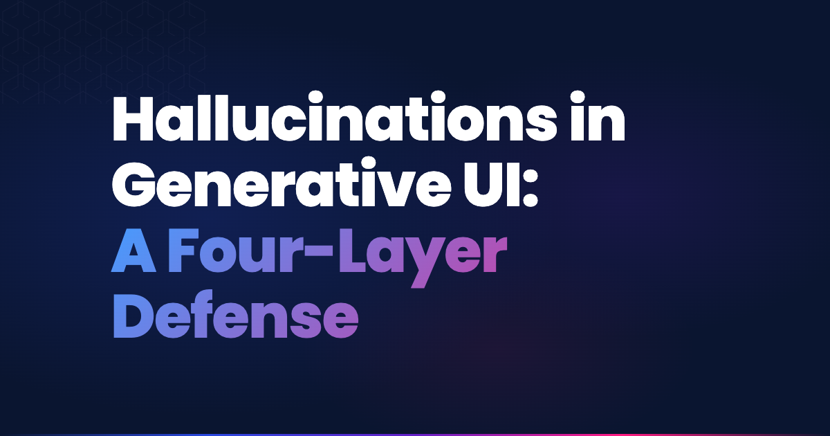 Four-layer defense against hallucinations in a Flutter GenUI app: structural, semantic, data, and safety