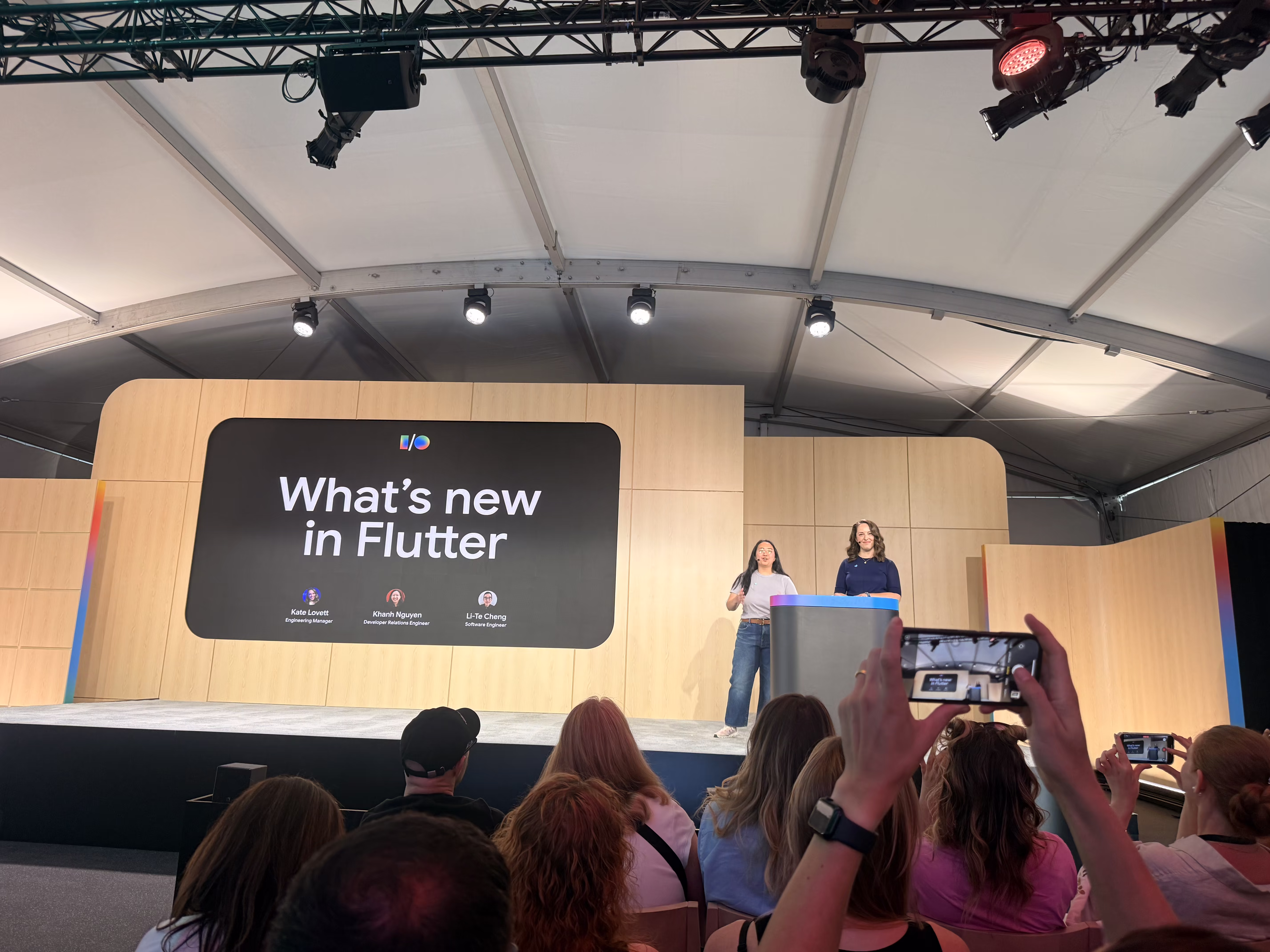 The "What's New in Flutter" session at Google I/O 2026.