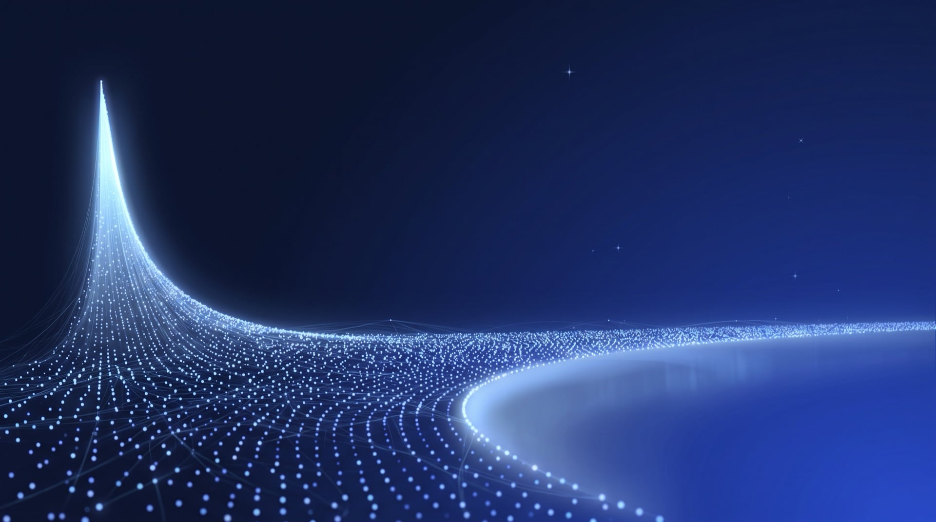 Long-tail curve illustrating an AI adoption strategy that starts with thousands of small, reachable wins across an organization
