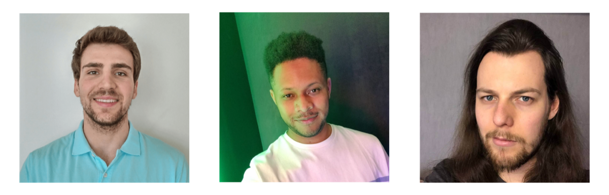 Felix Angelov, Renan Araújo, and Jochum van der Ploeg headshots