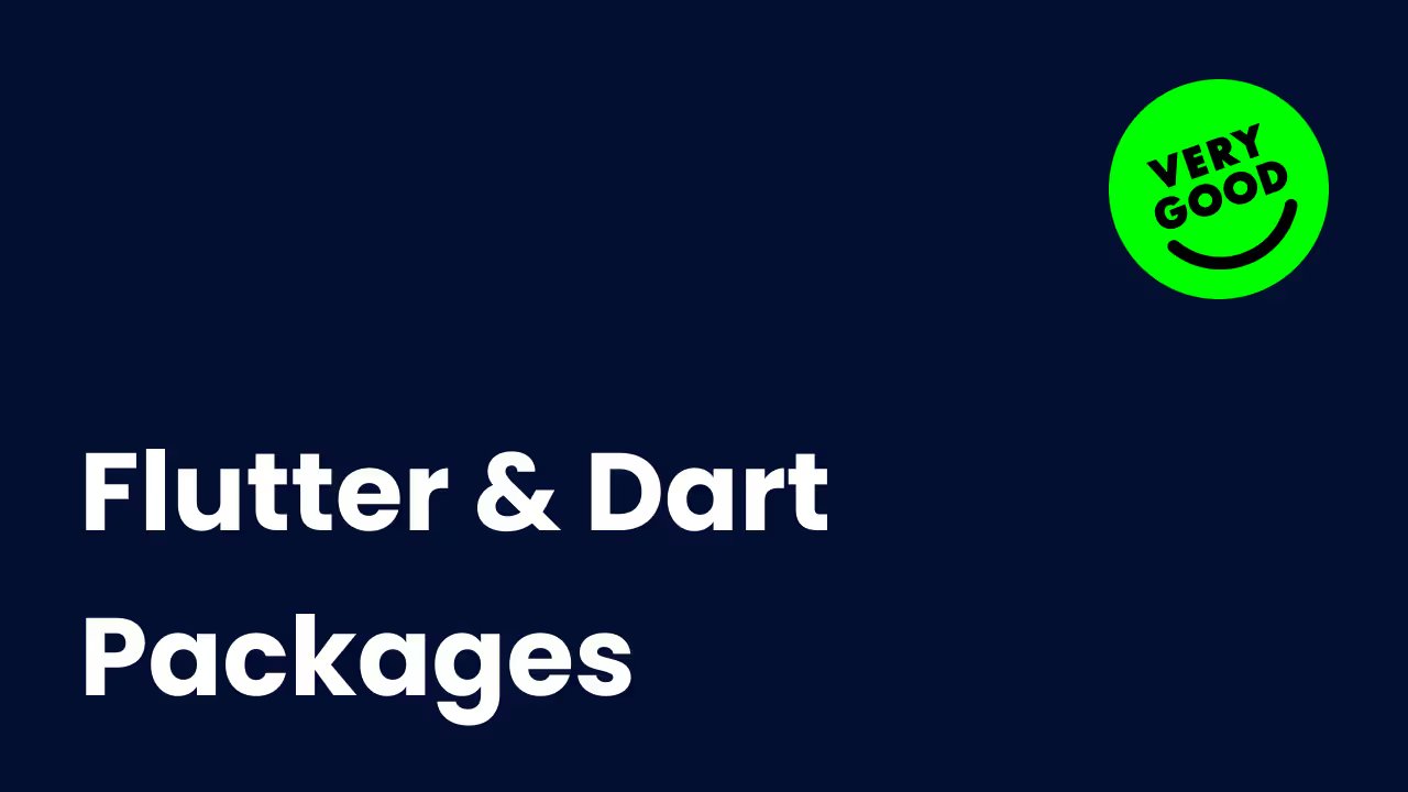 Top Flutter and Dart packages curated by Very Good Ventures