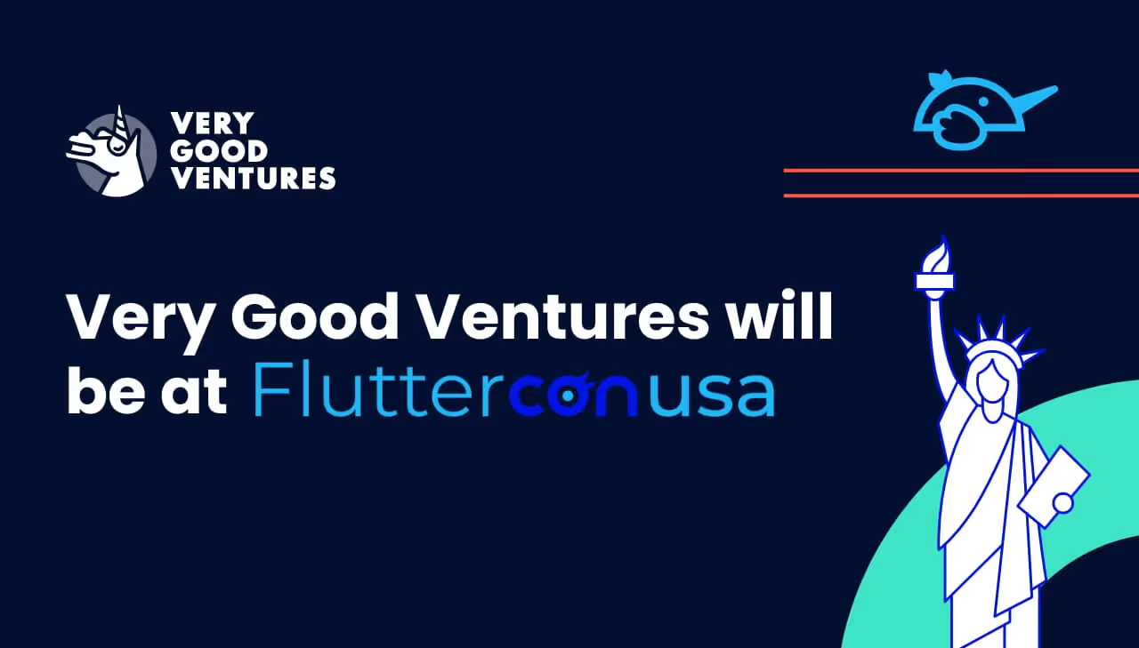 Very Good Ventures as Gold sponsor at Fluttercon USA 2024 in NYC