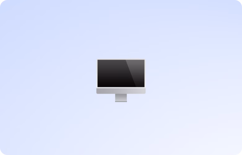 a computer monitor with a black screen