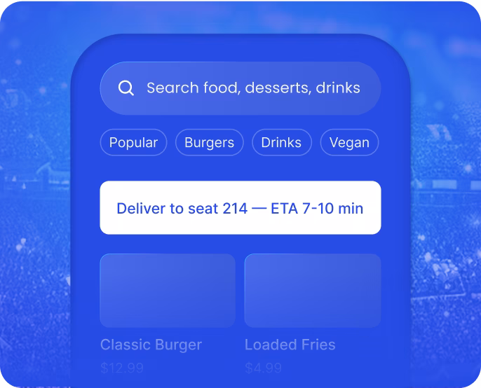 In-App Fan Engagement & Ordering