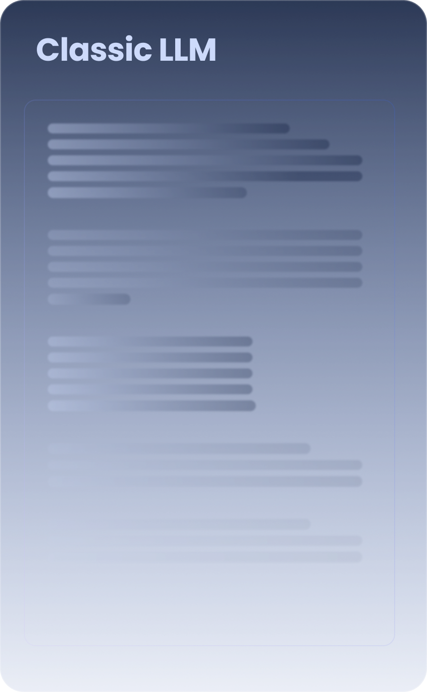 Classic LLM text-only interface